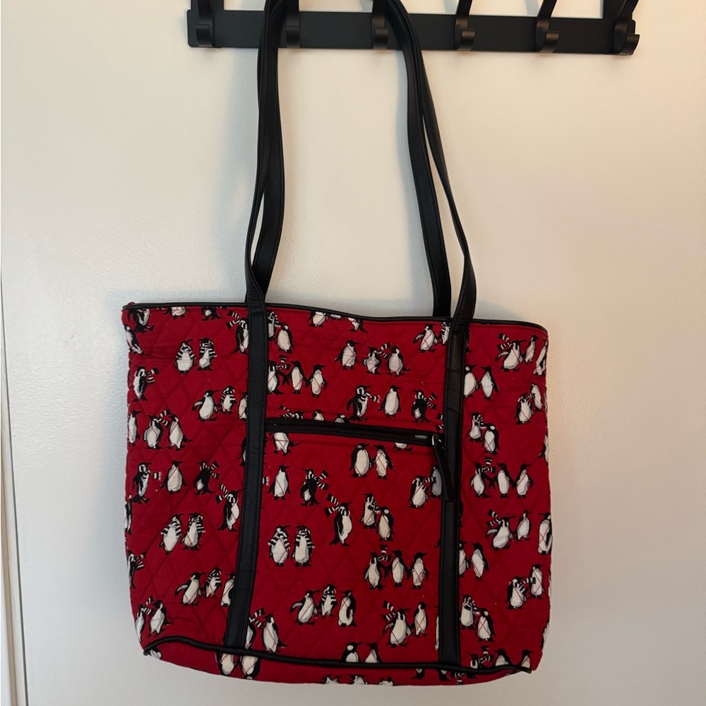 Vera Bradley Red Penguin Tote Bag